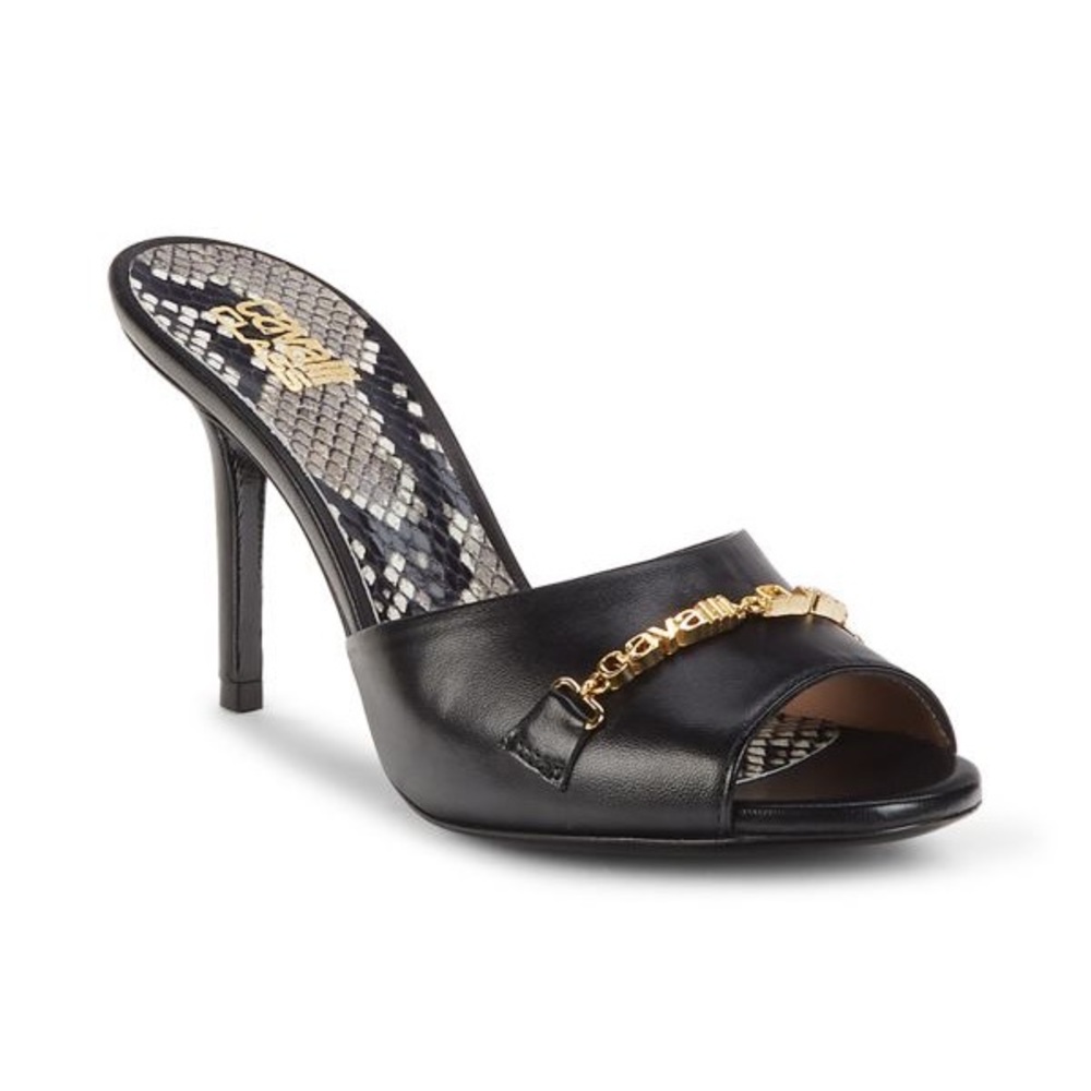 Logo-Trim Leather Sandals